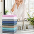 MICROFI 2 430 ber Waffle Hand Towels, Pieces, Soft, Absorbent, Fast Drying, Lint Free GSM (Dark Blue)