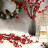 WILLBOND 21.6 Inch (8, Artificial Red Berry Stems Christmas Red Berries Holly Berry Branches for Christmas Tree New