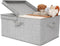GRANNY SAYS Fabric Storage Bin with Lid, Decorative Extra Large Storage Box, Gray, 1-Pack