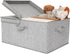 GRANNY SAYS Fabric Storage Bin with Lid, Decorative Extra Large Storage Box, Gray, 1-Pack