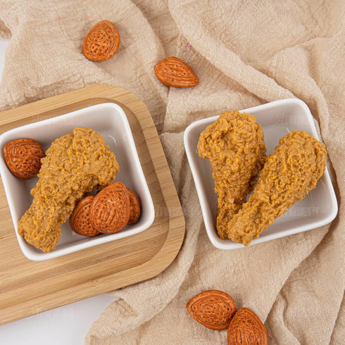 3 Pack AUEAR, Artificial Fried Chicken Leg Simulated Lifelike Fake for Home Market Display Kitchen Decoration