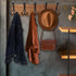 WEBI Rustic Coat Rack Wall Mount, Solid Wood Coat Hooks, 16" Hole to Hole, 5 Triple Hooks for Hanging Coats