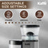 Kaffe Electric Burr Coffee Grinder (5.5oz) with Adjustable Coarseness Settings, Precision Coffee Bean Grinder (Silver)
