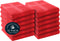 12 Pack Red Waffle Weave Kitchen Towels, 16x26 Inch, 100% Cotton, Absorbent