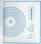 Silicone Baking Mat with Measurements, Pastry/Fondant/Dough Rolling Counter/Oven Liner Mat, 20''(W) x 28''(L) Blue