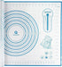 Silicone Baking Mat with Measurements, Pastry/Fondant/Dough Rolling Counter/Oven Liner Mat, 20''(W) x 28''(L) Blue