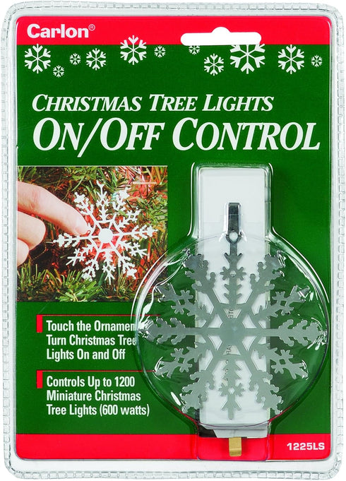 1225LS Snowflake Metal Ornaments with On/Off Touch Control, 7.5 inches, White