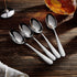 KEAWELL Premium Louise Spoons Set, Set of 4, 18/10 Stainless Steel, Exceptional Mirror Finish, Dishwasher Safe (7.7"