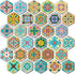 MORCART 30PCS Hexagon Fridge Magnets, Cute Decorative Magnets for Refrigerator and Office Gift