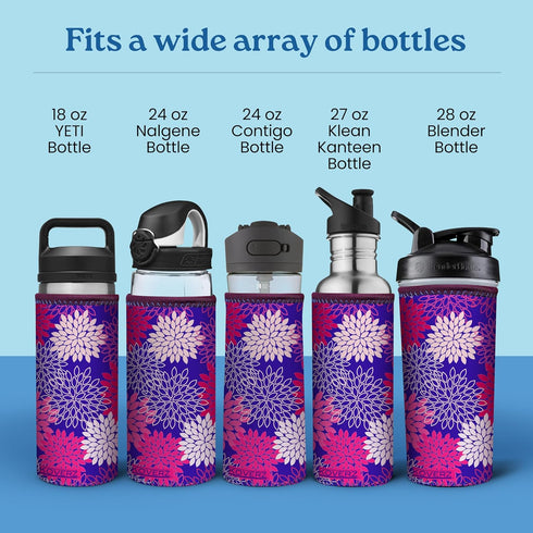 24-30oz 750ml Koverz Water Bottle Carrier with Shoulder Strap, Water Bottle Insulator - Monet