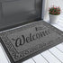 Yimobra Heavy Duty Welcome Mat, Sturdy Door Mats for Home Entrance, Waterproof Low Profile Doormat, 29.5 x 17, Black