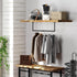 Industrial Pipe Wall Mounted Clothing Rack, Heavy Duty Space-Saving Garment Bar Rack, Detachable Multi-Purpose Hanging