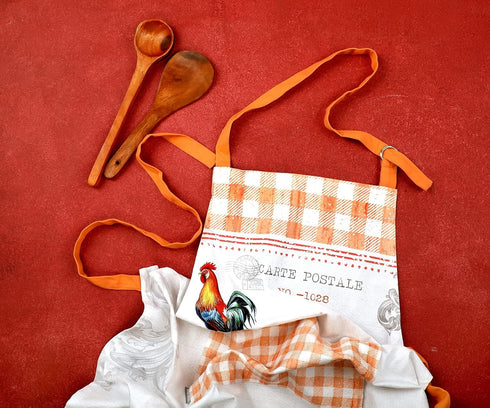 AMOUR INFINI Women s Cotton Aprons with Pocket, Adjustable Strap and Waist Ties, Washable for Baking, Cooking,