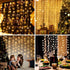 195 LED Curtain Tapestry Lights, 6.5 x 5 Feet - Backdrop String Lights with 8 Lighting Modes and Remote for Indoor