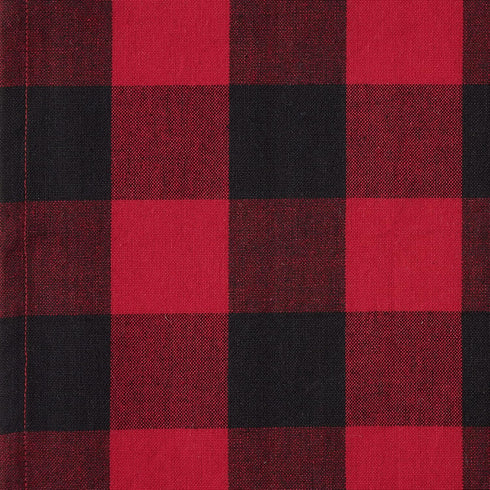 DII Buffalo Check Cloth Napkin Set, Classic Farmhouse, 20x20, Red & Black, 6 Piece
