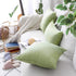 Home Brilliant Green Throw Pillow Covers 18x18, Set of 2 Sage Green Linen Decorative Cushion Covers for Couch Bed Decor