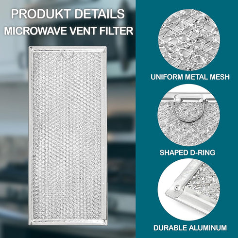 Replacement Grease Filter for Whirlpool W10208631A, GE WB06X10596, AP5617368 (2-Pack)