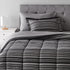 5-Piece Set Amazon Basics Lightweight Microfiber Comforter with Sheets, Bed-in-a-Bag, Gray Calvin Striped Bedding