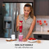 OVENTE Immersion Electric Hand Blender, 300 Watt Power with Stainless Steel Blades, Includes Whisk and Chopper, Red