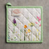 Maison d' Hermine Pot Holders Set, 100% Cotton Heat Resistant Potholders, 8" x 8", Pack of 2, Botanical Fresh