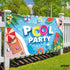 KatchOn XtraLarge Pool Party Backdrop - 72x44 Inch, Banner for Pool Party Decorations and Summer Party