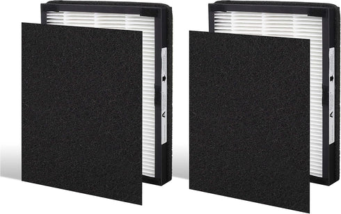2-Pack IAF-H-100A True Idylis A Replacement Filter, Compatible with FAP-C01-A, Idylis Air Purifiers, 2 H13 FILTER + 2