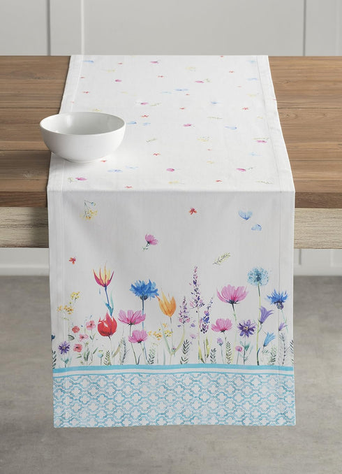 Maison d' Hermine Table Runner 100% Cotton Double Layer 72 inches Long for Home Kitchen Dining Party Wedding