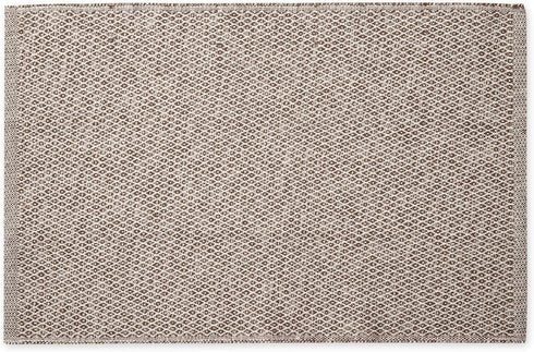 DII Woven Recycled Yarn Rag Rug Collection, Miniature Diamonds, 2x3', Leather Brown