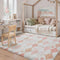 PureCozy Pink 4x6 Area Rug for Living Room Washable Non Slip Neutral