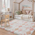 PureCozy Pink 4x6 Area Rug for Living Room Washable Non Slip Neutral