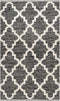 SAFAVIEH Montauk Collection Accent Rug - 2'6" x 4', Black & Ivory, Handmade Cotton for High Traffic Areas