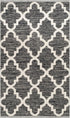 SAFAVIEH Montauk Collection Accent Rug - 2'6" x 4', Black & Ivory, Handmade Cotton for High Traffic Areas