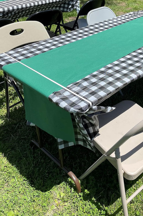 Easily Secure Any Cloth or Plastic Cover. Table Cloth Holder with No Bulky Clips, Bungees or Weights, Simply Stretch