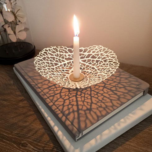 OShadow Leaf Candleholder - Candle Sticks Holder Decor for Coffee Table Decor - Decorative Candle Holders