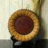 CVHOMEDECO. Rustic Sunflower Shape Wooden Plate, 11 Inch Display Art for Home and Office Décor (Mustard Plate Only)