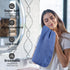 MICROFI 2 430 ber Waffle Hand Towels, Pieces, Soft, Absorbent, Fast Drying, Lint Free GSM (Dark Blue)