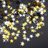 Metallic Multi-Colored Star Confetti - 10mm, Silver, Black, Gold, 30g