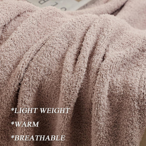 Cozy 53x71) bearberry Super Soft Fluffy Throw Blanket Lightweight Warm Throw Blankets for Couch Bed Sofa All Season