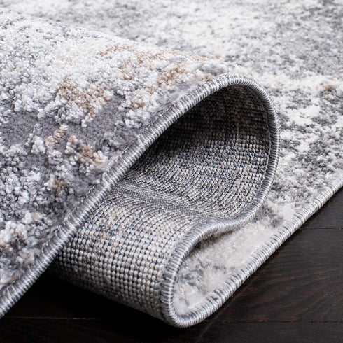 2' 4', (ASN705A) SAFAVIEH Aston Collection Accent Rug - x Ivory & Grey, Modern Abstract Design, Non-Shedding & Easy