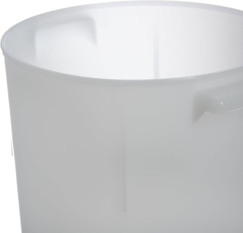 Carlisle FoodService Products 6 Quarts Bain Marie Round Food Storage Container, Plastic, White for Kitchens,