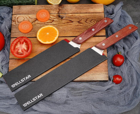 WELLSTAR Knife Edge Guards Set - 2 Piece Universal Blade Covers for Kitchen Knives