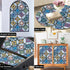 DKTIE Static Cling Decorative Window Film with Installation Tools, Non-Adhesive Privacy Film for Bathroom Shower Door,