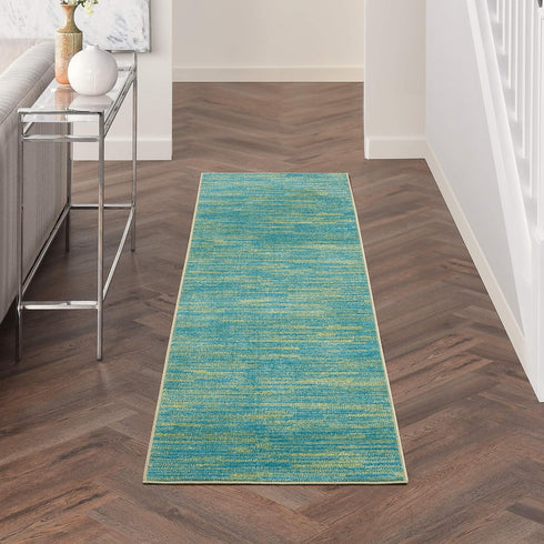 Nourison Home Nourison Essentials Blue Green 2'2" x 7'6" Area Rug -