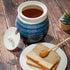6"H 14oz GUTE Honey Jar Pot - Elegant & Modern Ceramic With Dipper & Lid Rosh Hashanah Gift - Home Kitchen Honey