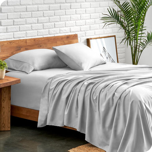 Set 1800 3 Set Bare Home Twin XL Sheet - Ultra-Soft Microfiber Twin Extra Long Bed Sheets - Double Brushed - Deep