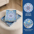 Set 2 15.7" 11.8" Hiceeden of Boho Floral Serving Tray with Handles, x Decorative Plastic Ottoman Tray, Modern Large