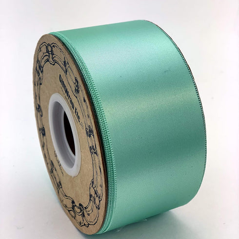 Mint Green Satin Fabric Ribbon - 2" x 50 Yards for Spring, Holiday Decor, Gifts, Wrapping, Wreath, Birthday, Christmas