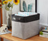 DECOMOMO Large Storage Baskets, 54.5L Fabric Bins for Organizing Laundry, Nursery, Toys (Grey and Black, XXXL)