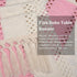 36 Inches yuboo Pastel Pink Spring Table Runner, Small Boho Macrame Dresser Runner Scarf for Nightstand, Coffee Table