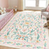 5x7 Pink Floral Nursery Rug,Pink Rugs for Bedroom Girls,Machine Washable Non Slip